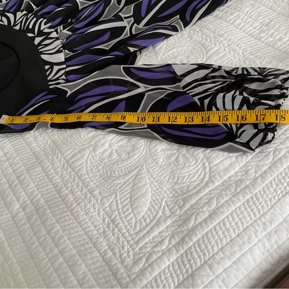 MOONLIGHT BAY, ABSTRACT MUIT-COLOUR BLOUSE, SIZE: L - Picture 9 of 11